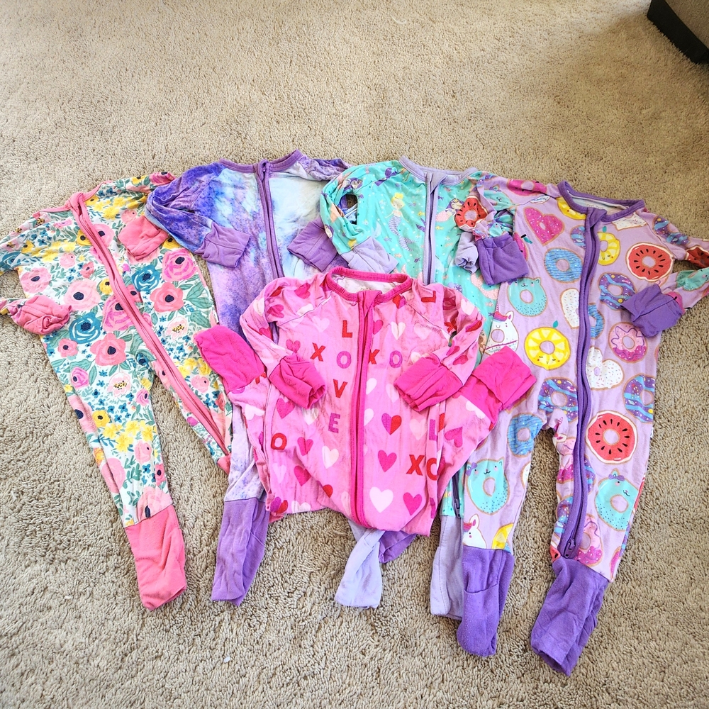 Little Sleepies Kids Pajamas - Pink, Purple, Multicolor